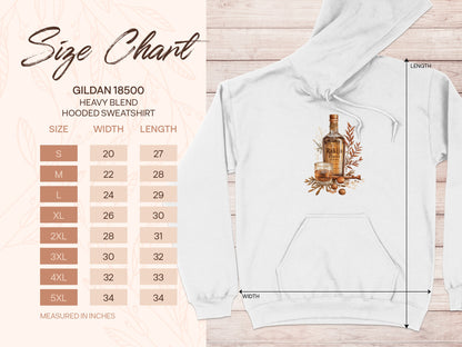 Cozy Autumn Themed Whiskey Print Hoodie product