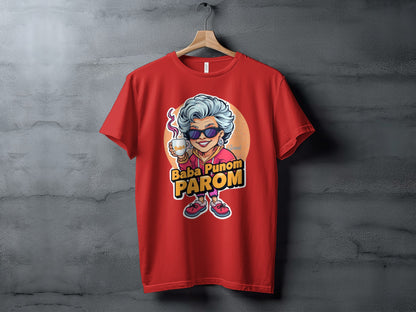 Baba Punom Parom Graphic Red T-shirt