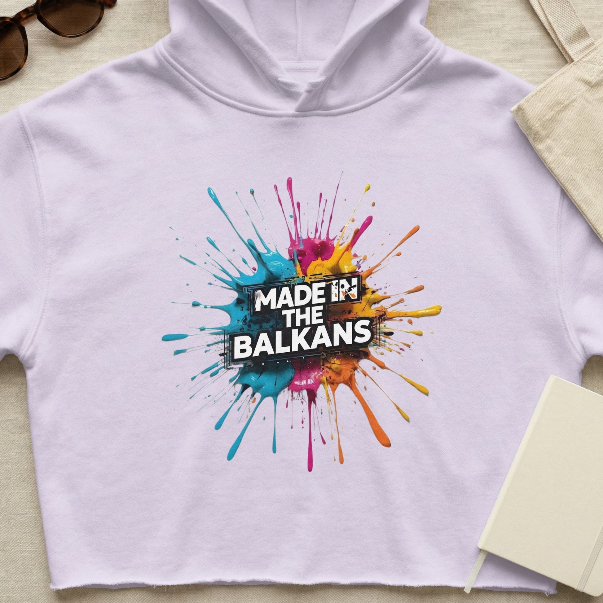 MADE IN THE BALKANS Colorful Paint Splatter design hoodie product type