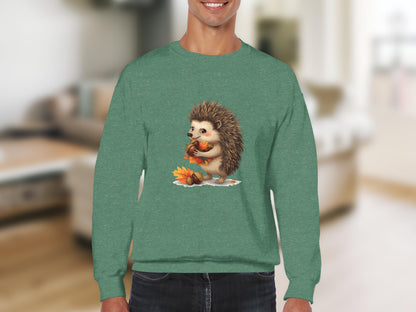 Adorable Hedgehog Eating Fruits Graphic Sweatshirt product