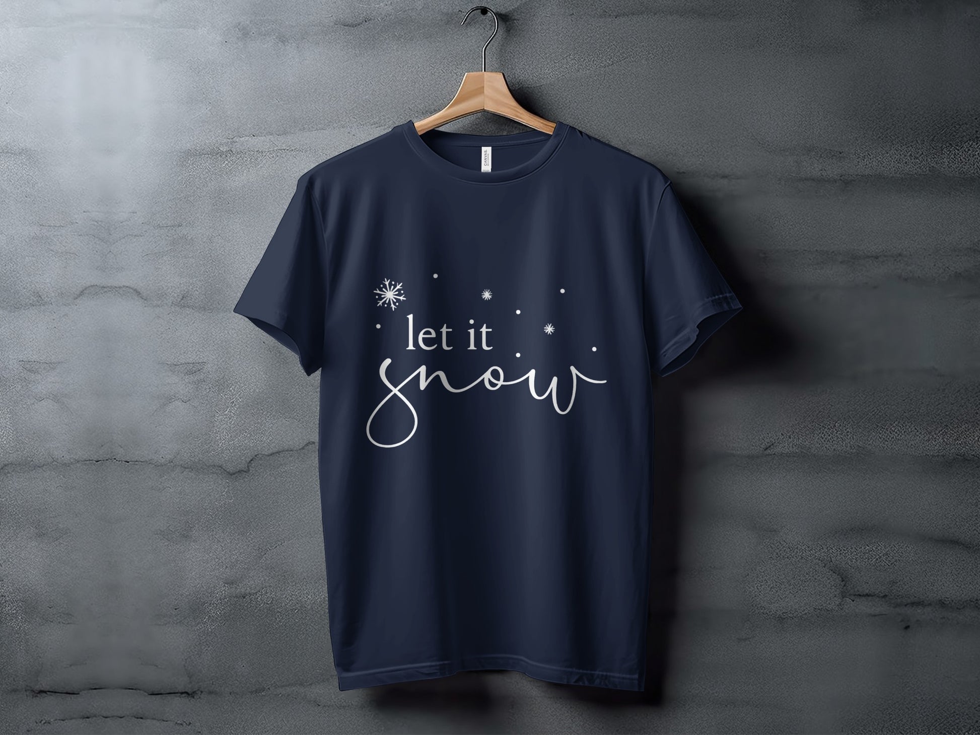 Let It Snow Graphic Tee Winter Season Apparel Product