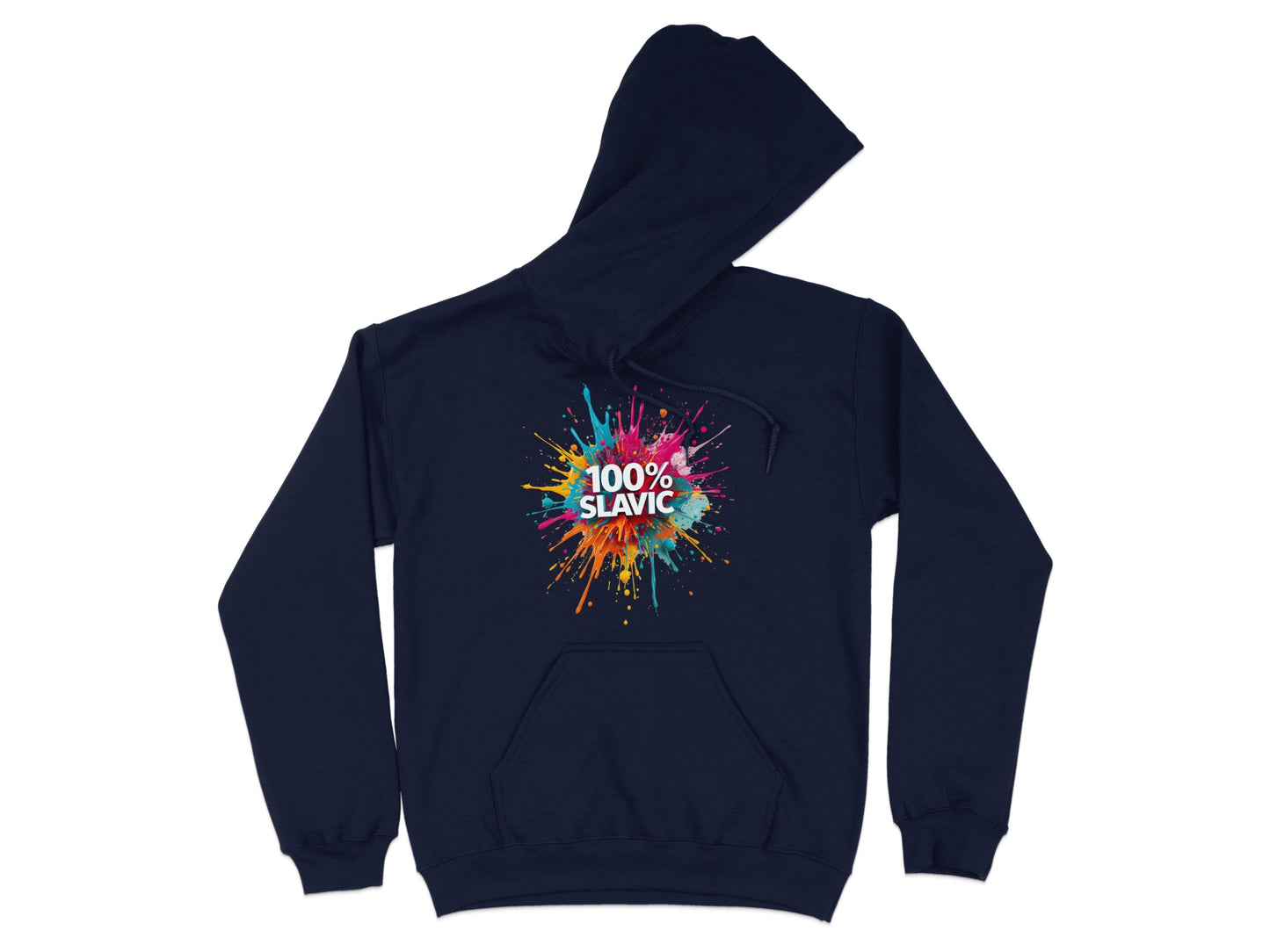 Vibrant Colorful 100% SLAVIC Splash Graphic Hoodie product type