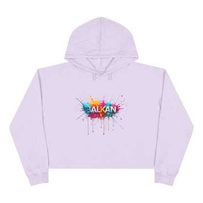 Balkan Vibrant Paint Splatter Design Crop Hoodie product type