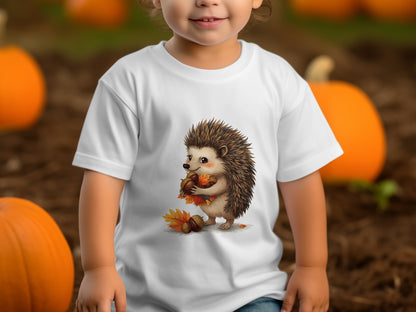 Cute Hedgehog and Pumpkins Kids T-Shirt product
