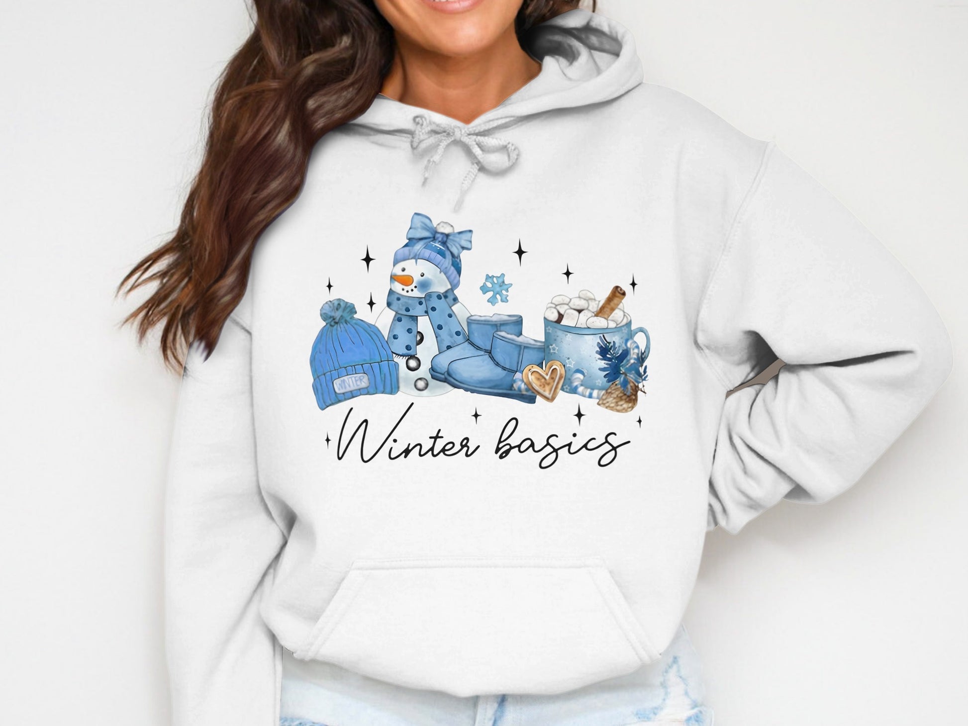 Cozy Winter Basics Hoodie Winter-Themed Art