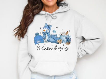 Cozy Winter Basics Hoodie Winter-Themed Art