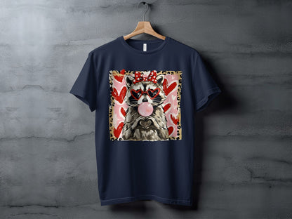 Cute Raccoon Blowing Bubble Gum T-Shirt
