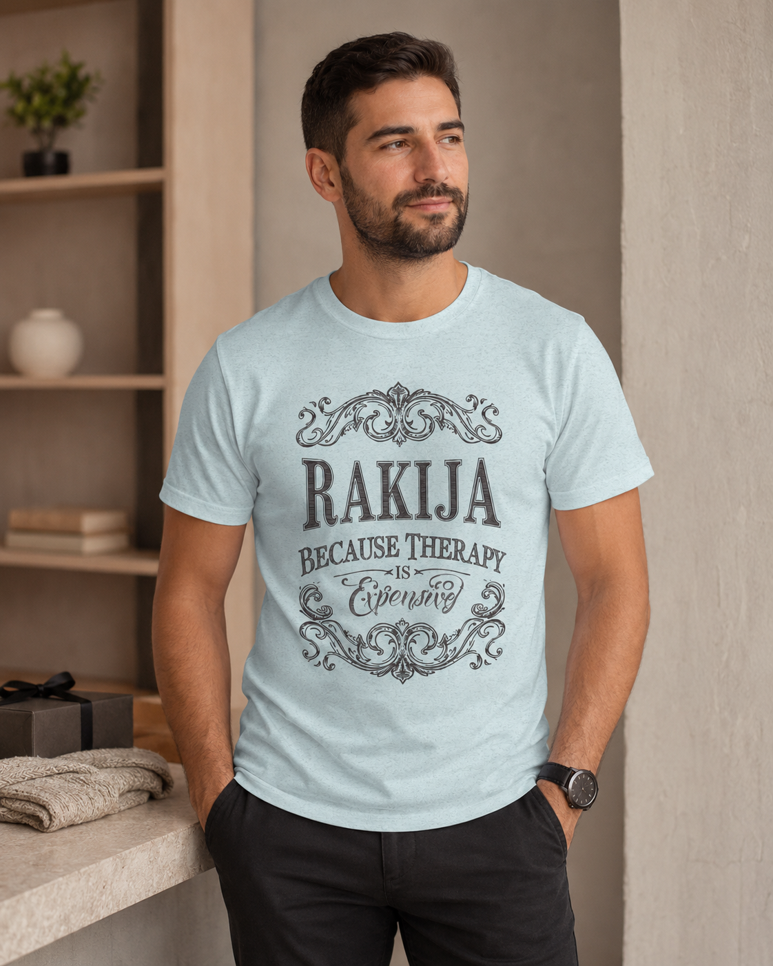 Rakija Because Therapy Is Expensive t-shirt - funny Balkan gift