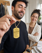 Engraved "Certified Balkan Dad" Necklace with Dog Tag