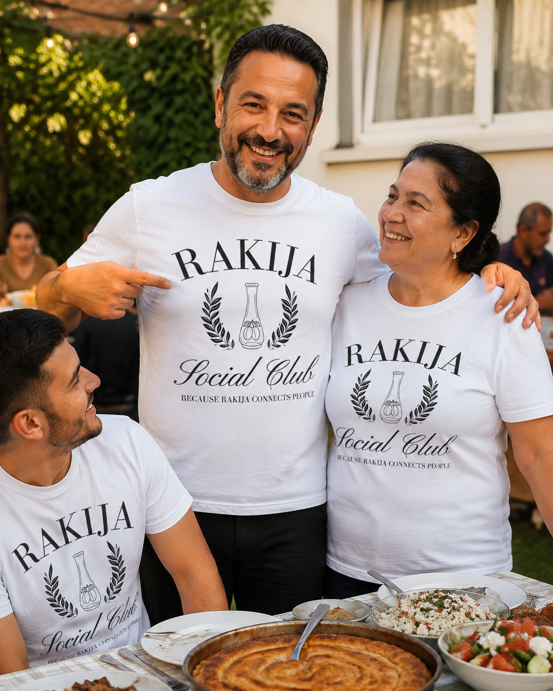 Rakija Social Club light-color t-shirt - Balkan gift