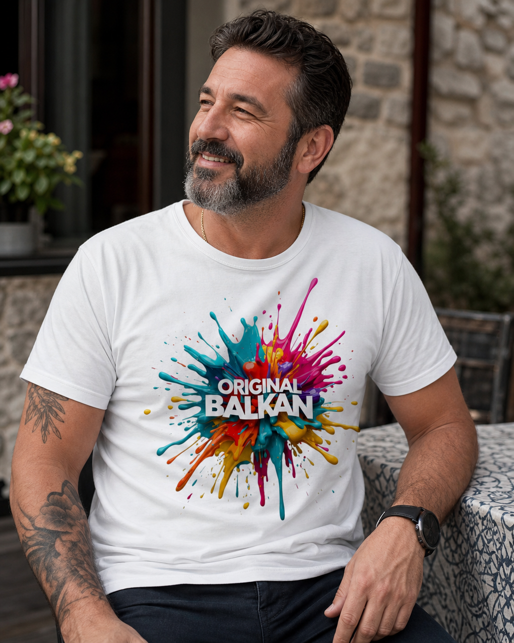 ORIGINAL BALKAN Vibrant Color Splatter Artwork T-Shirts