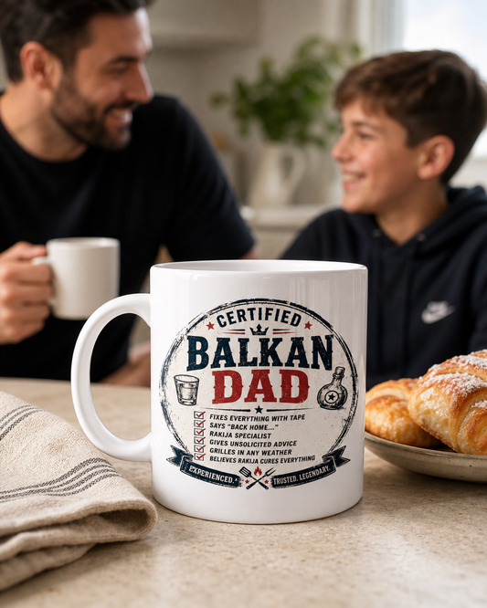 Certified Balkan Dad legacy mug - Balkan dad gift