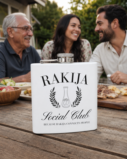 RAKIJA Social Club Unique Design Flask - Light Colors