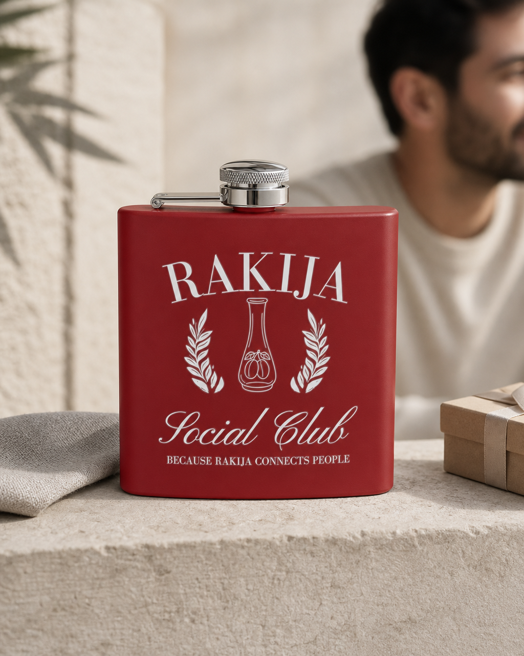 Rakija Social Club custom flask - Balkan gift