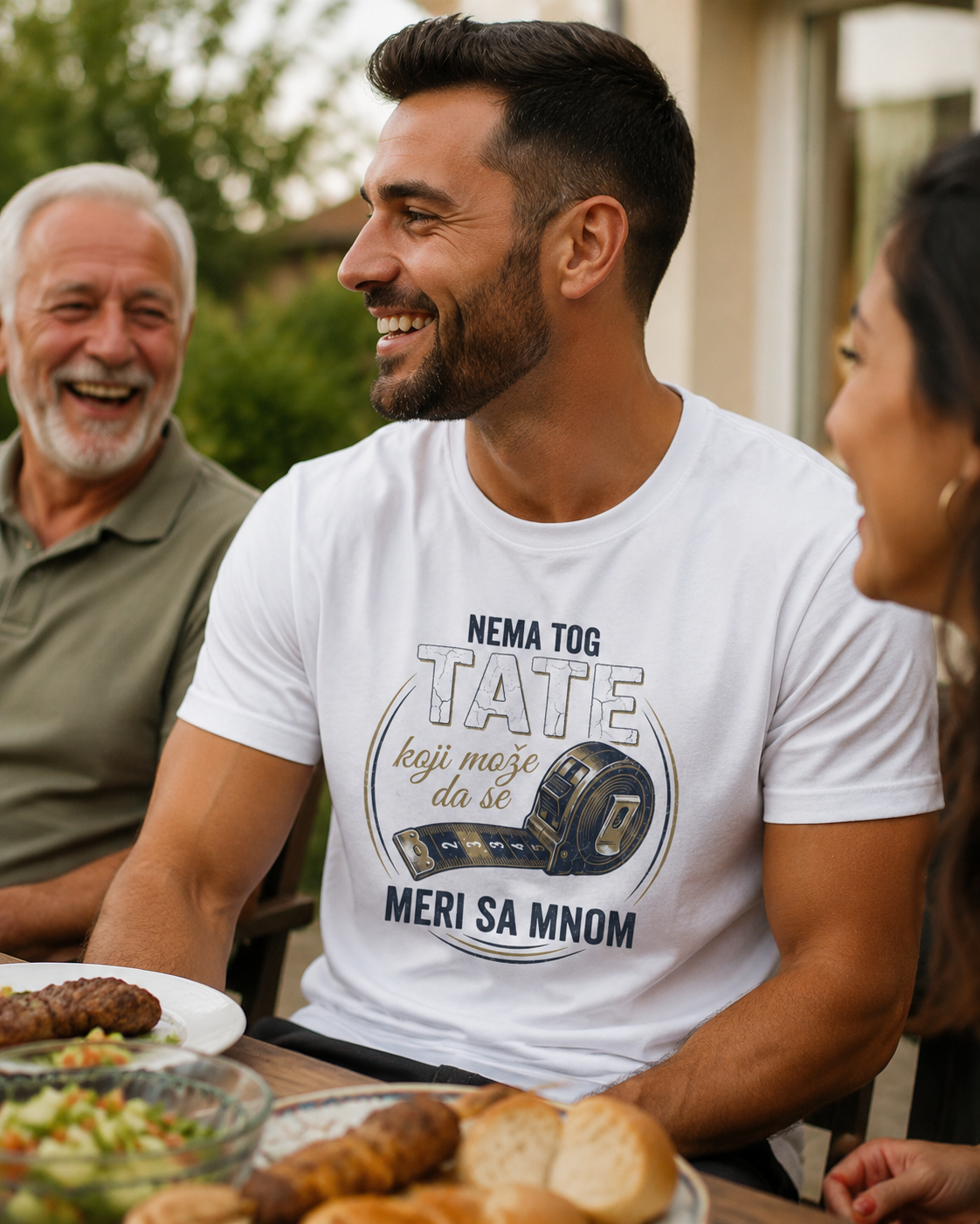 No Dad Measures Up Graphic T-Shirt