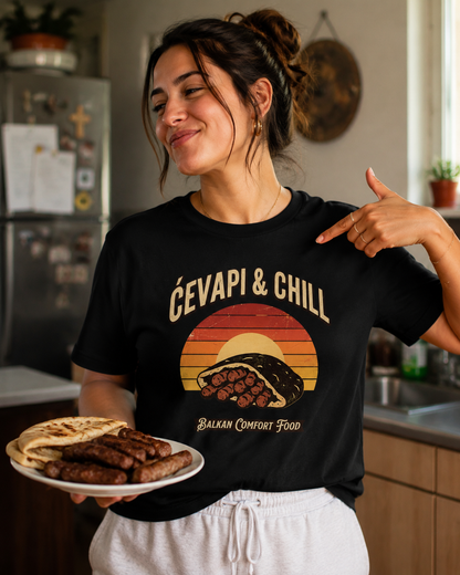 Cevapi & Chill Retro Sunset T-Shirt