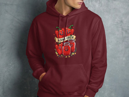 Saucy Crew Cartoon Peppers Red Hoodie product