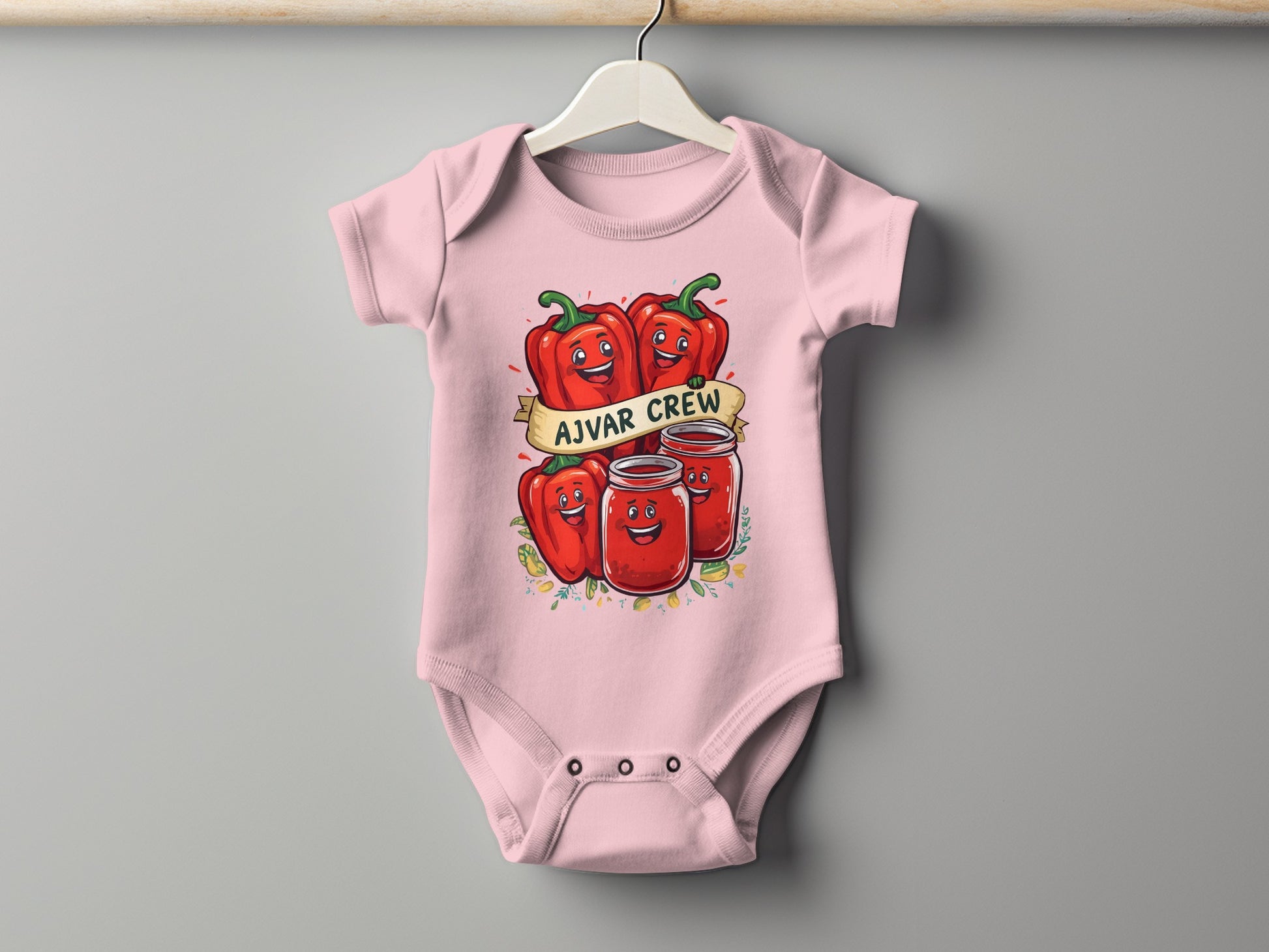 Adorable Ajvar Crew Graphic Baby Bodysuit fun product type