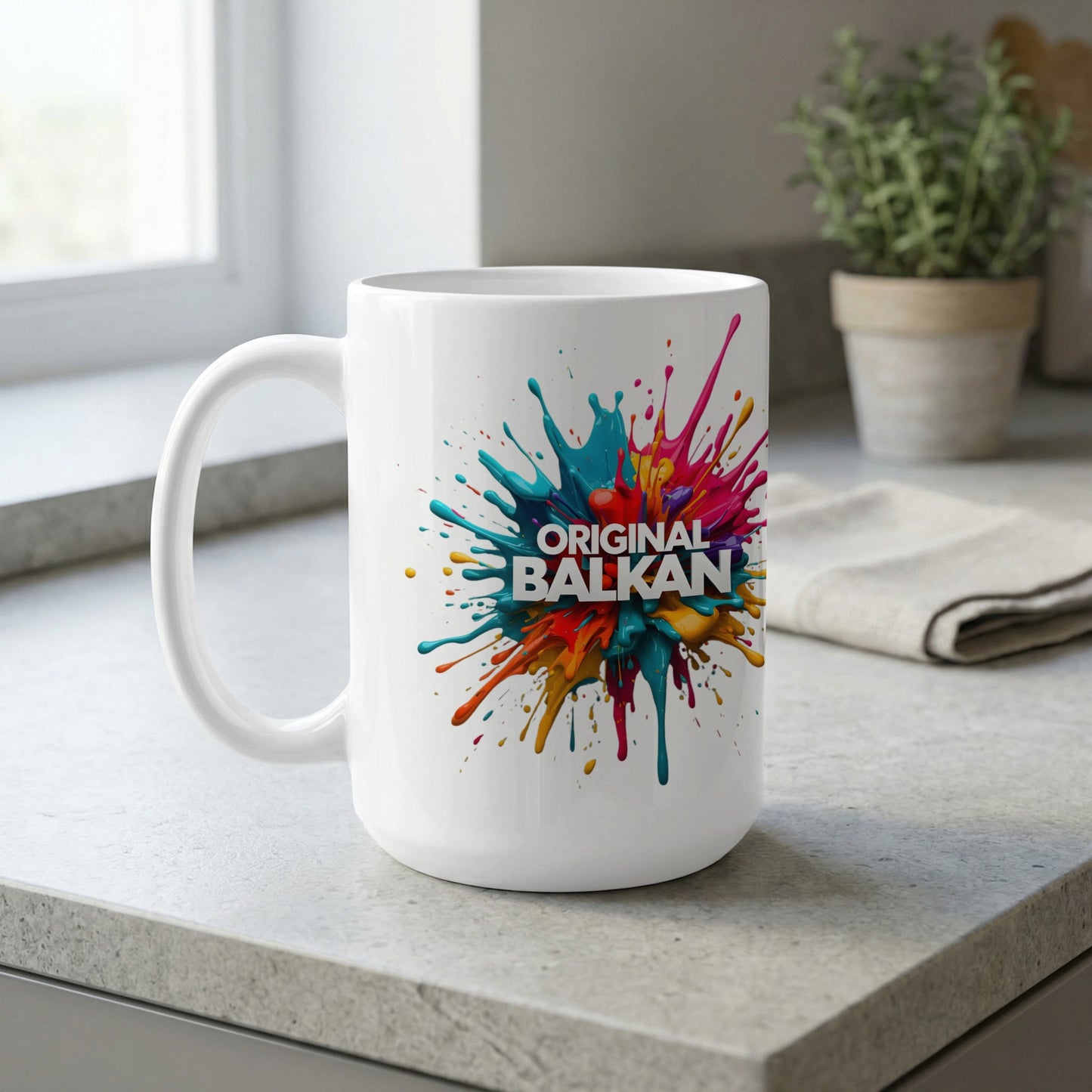 Original Balkan Colorful Paint Splatter Mug product type