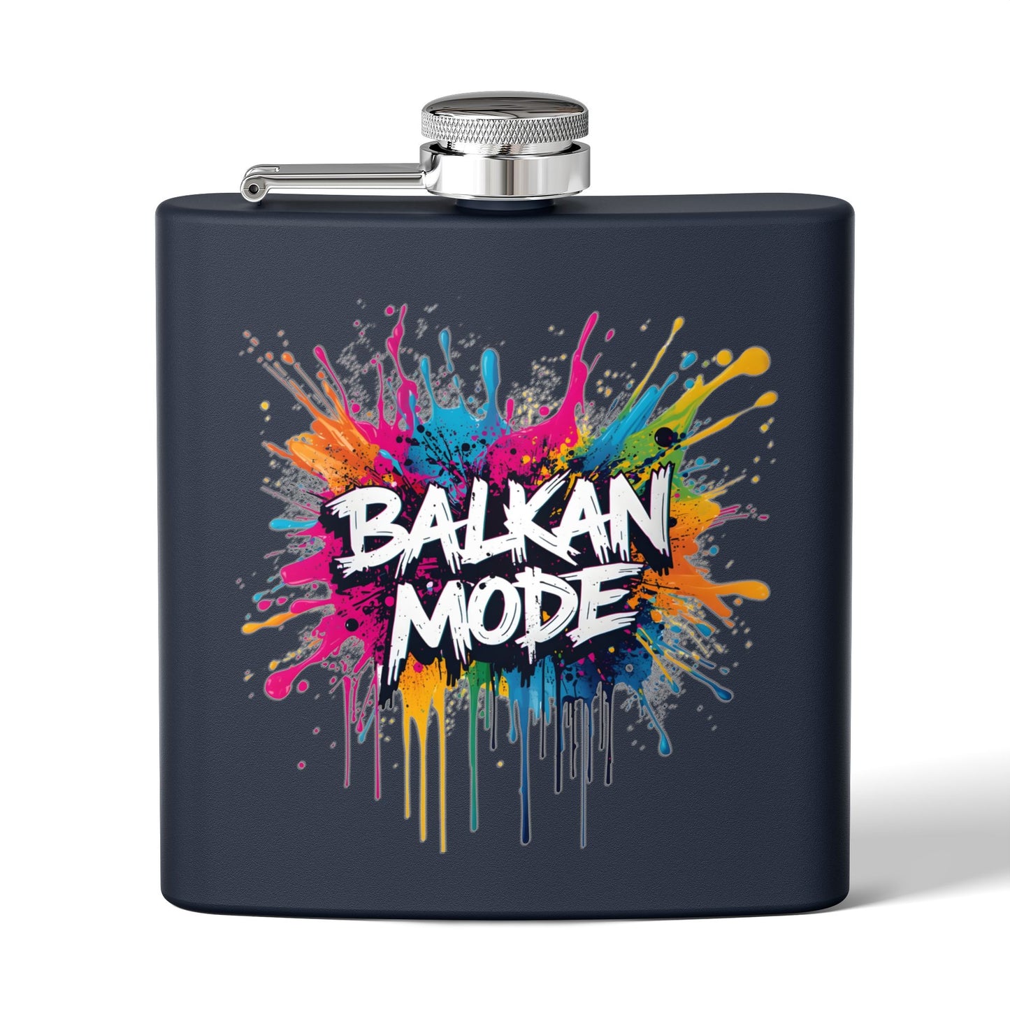 Balkan Mode colorful paint splatter hip flask product type