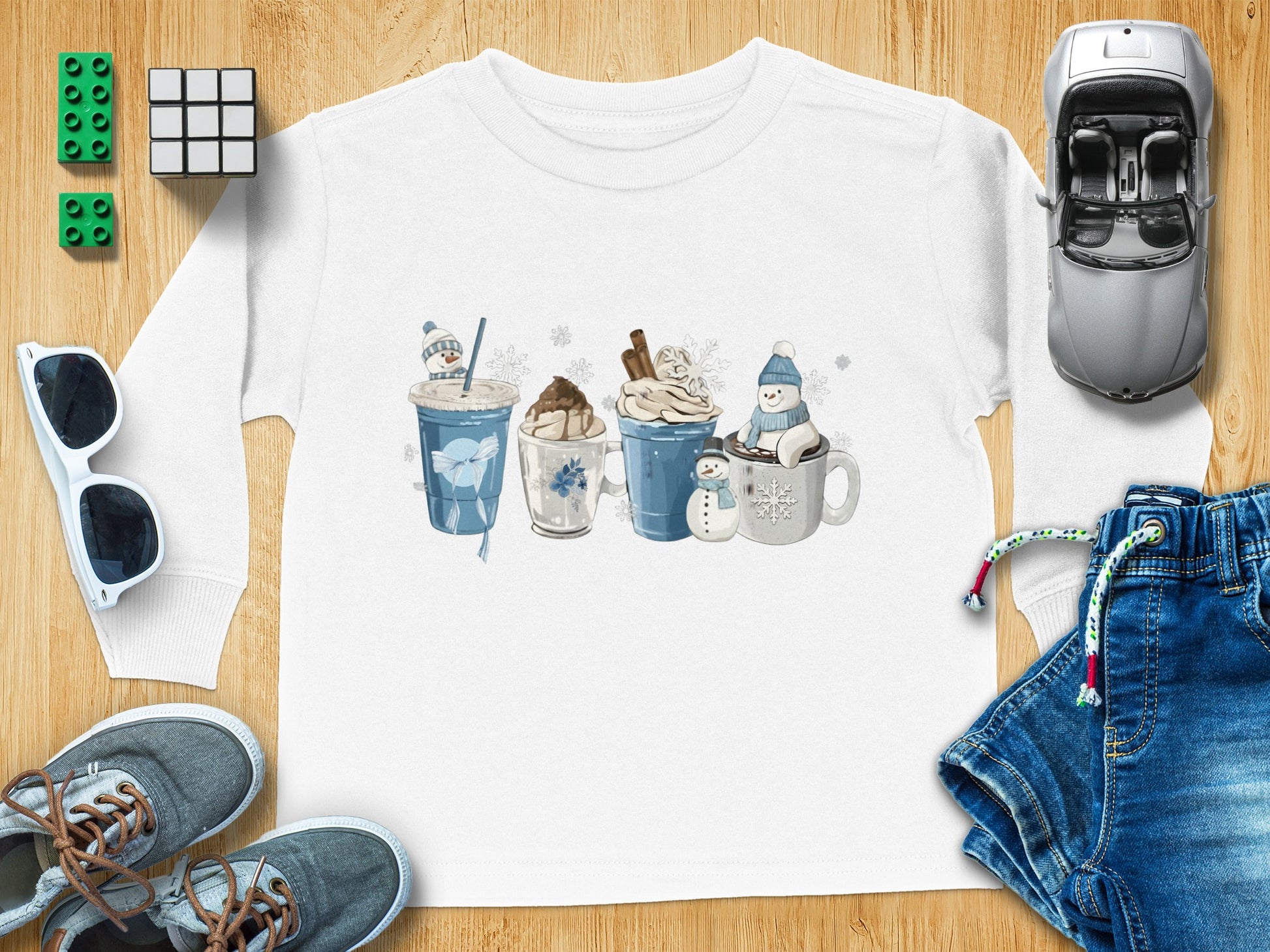 Cute Winter Hot Chocolate Themed Kids T-Shirt