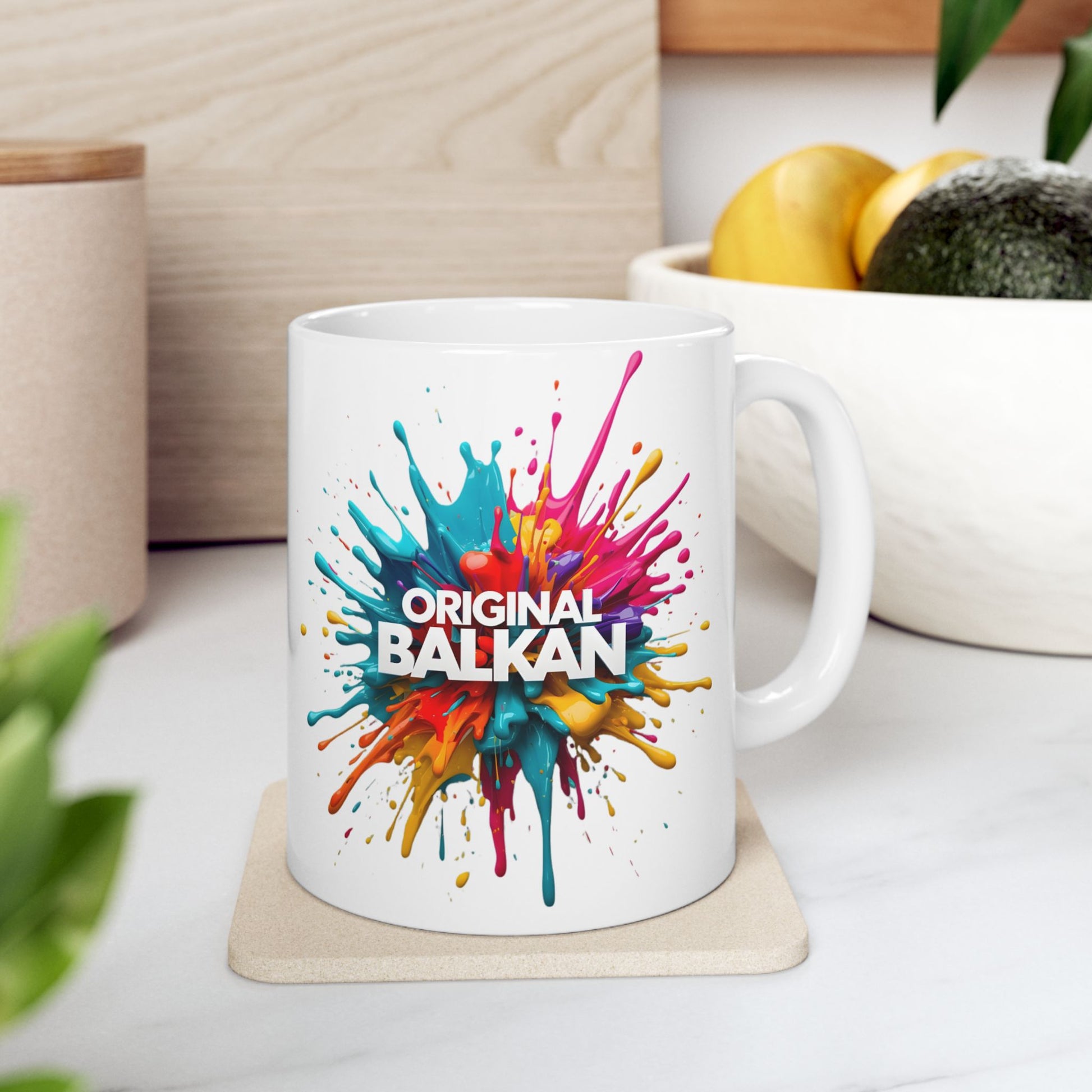 Original Balkan Paint Splash Colorful Design Mug product type
