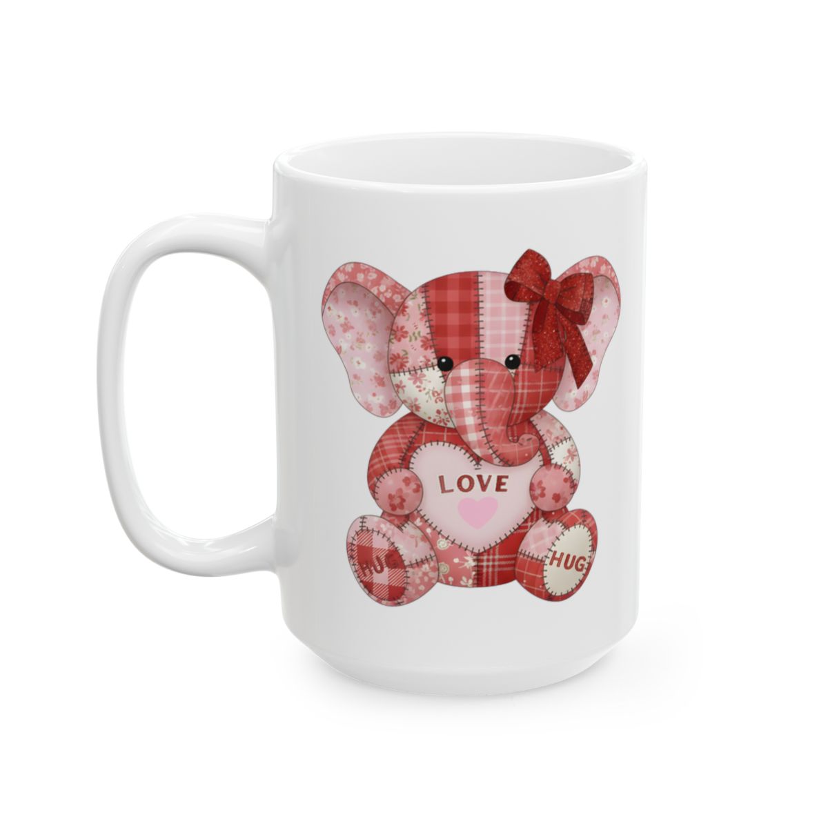 Cute Red Elephant Love Design Coffee Mug