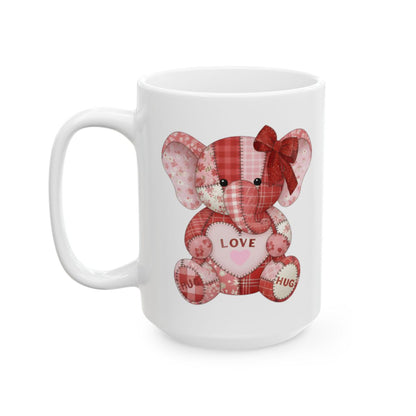Cute Red Elephant Love Design Coffee Mug