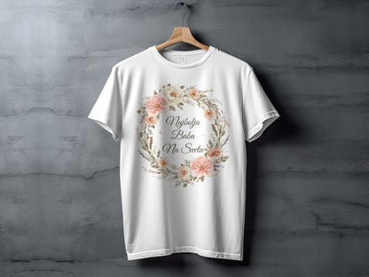 Najbolja Baba Na Svetu Floral Design T-shirt