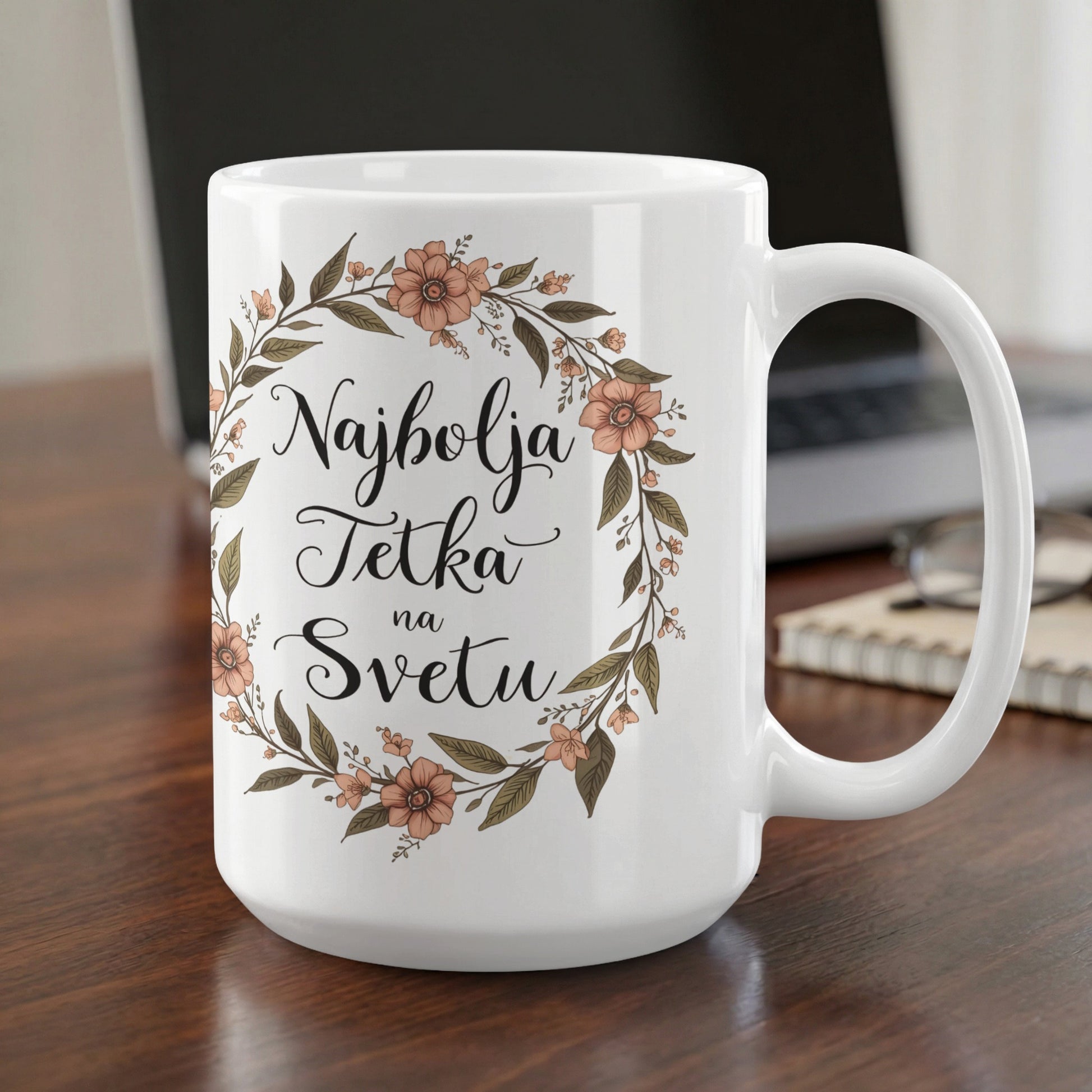 Najbolja Tetka na Svetu Floral Mug Gift