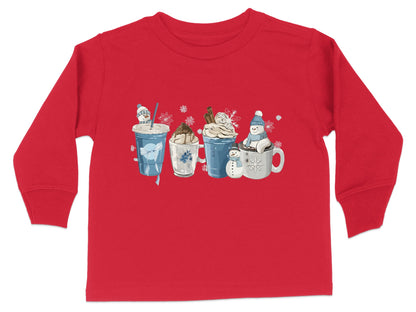 Cute Winter Holiday Hot Drinks Toddler Shirt