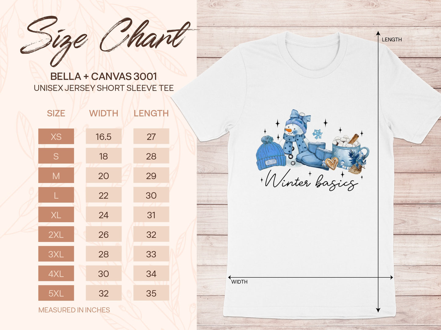 Cute Winter Basics Snowman Design Unisex Jersey Tee