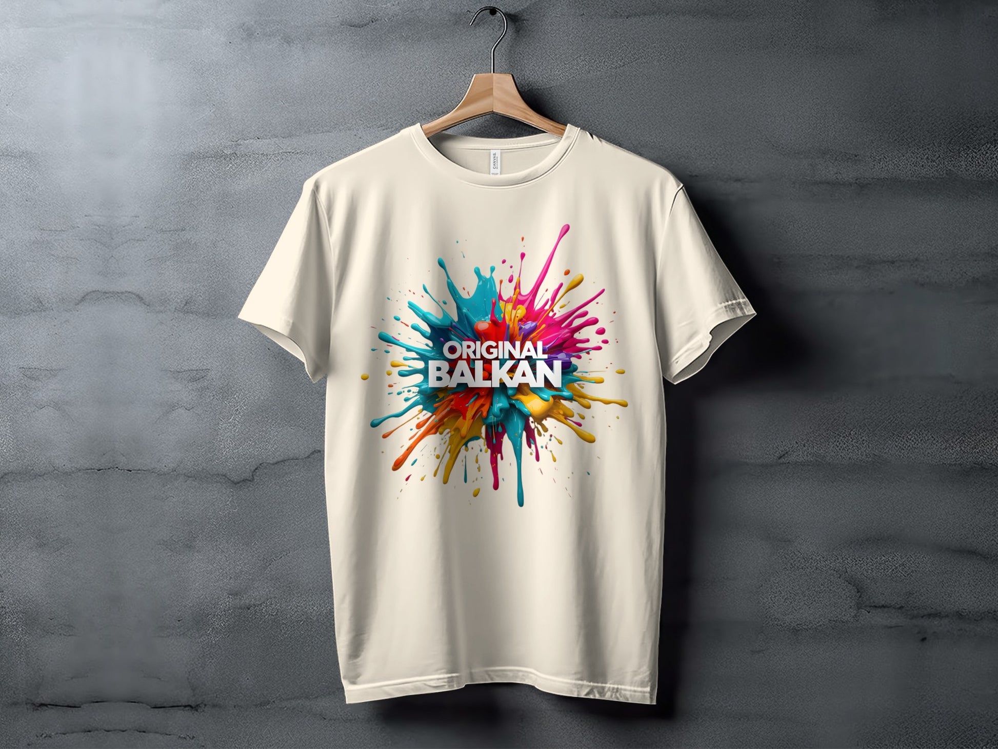Original Balkan Colorful Paint Splatter Design T-shirt product type