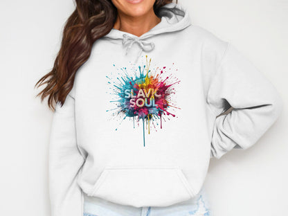 SLAVIC SOUL Colorful Paint Splatter Hoodie product type