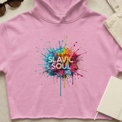 Pink SLAVIC SOUL colorful splatter design hoodie product type