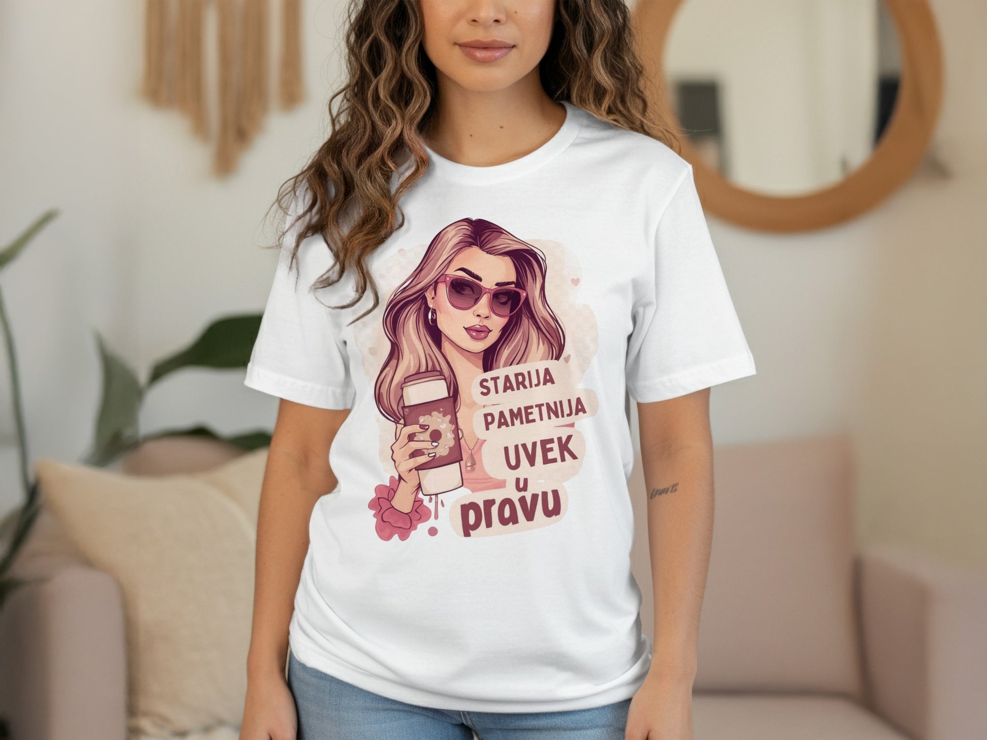 Stylish Coffee Lover Graphic Print Tee