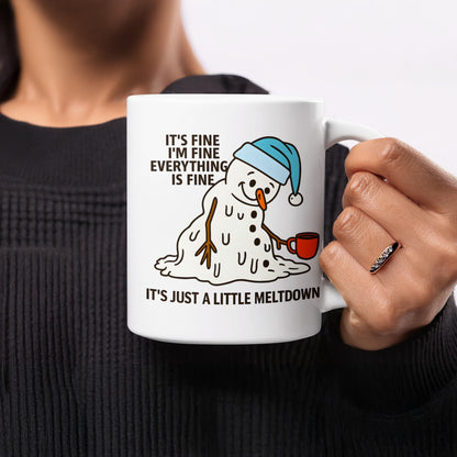 Snowman It's Just a Little Meltdown Mug