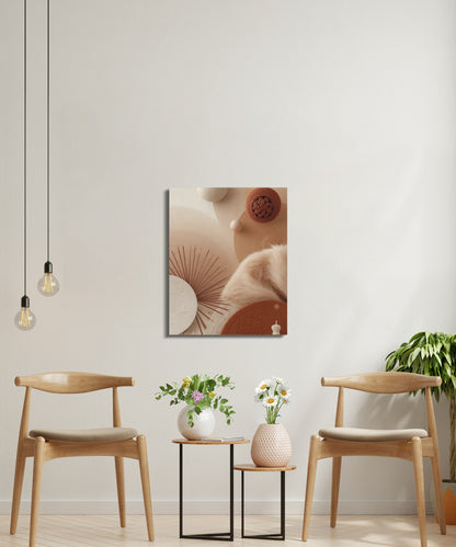 Contemporary Neutral Abstract Wall Art Canvas product