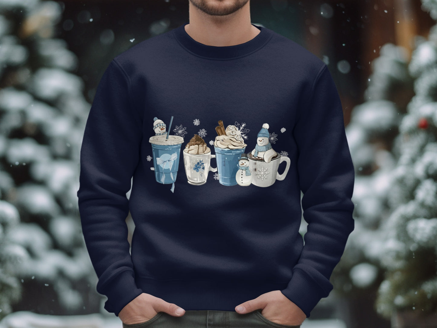 Festive Winter Hot Cocoa Holiday Sweatshirt
