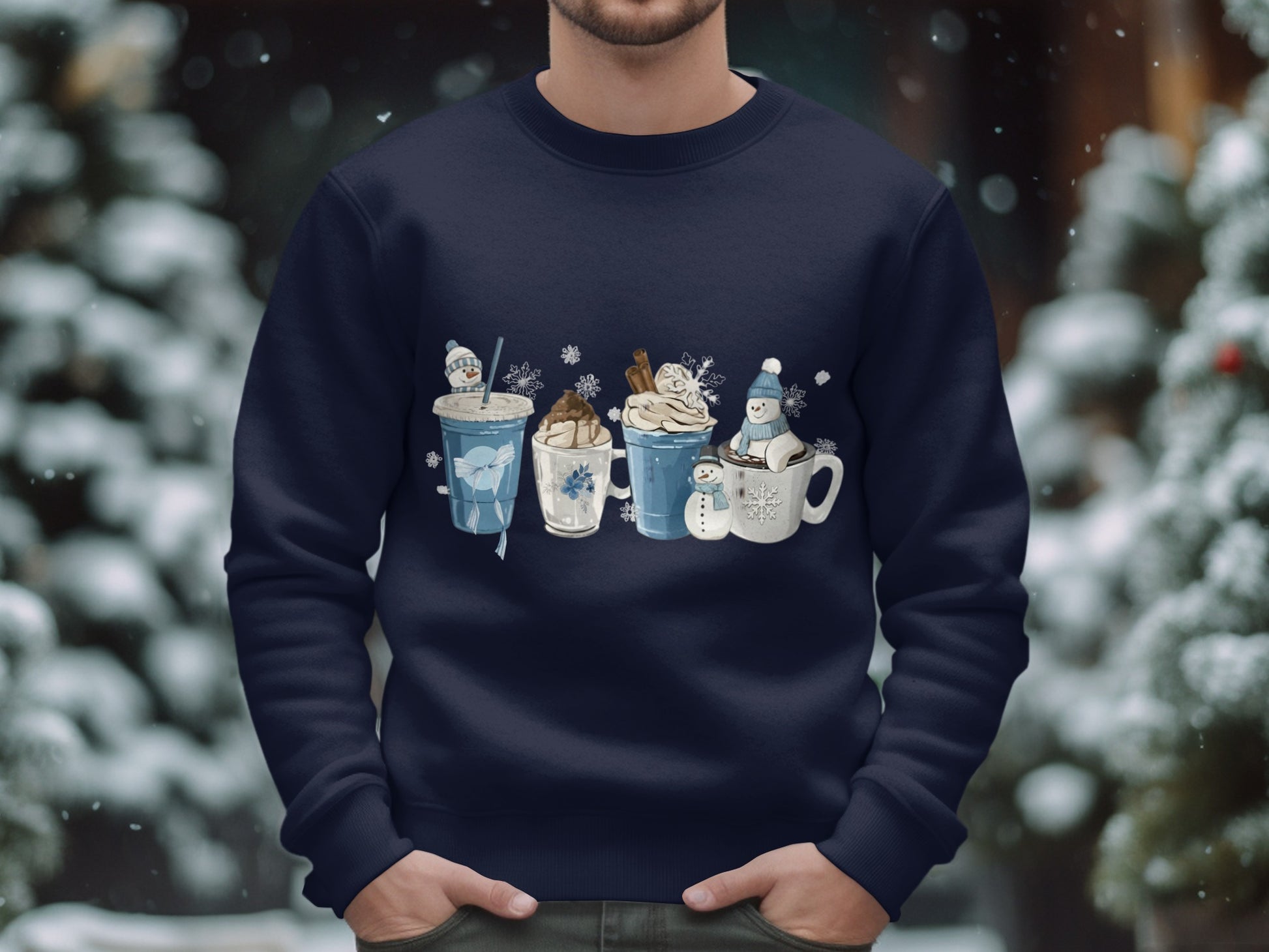 Festive Winter Hot Cocoa Holiday Sweatshirt
