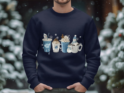 Festive Winter Hot Cocoa Holiday Sweatshirt