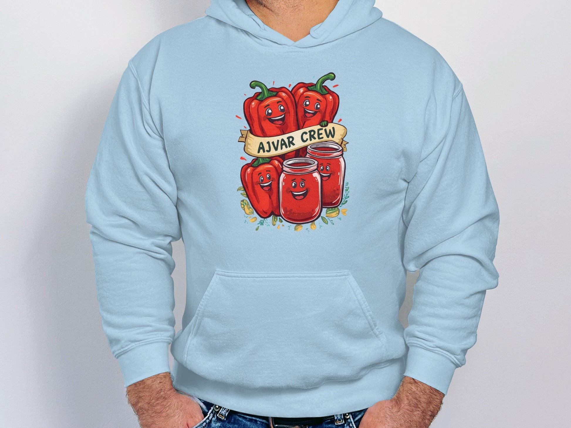 Ajvar Crew Graphic Hoodie Funny Peppers Design product