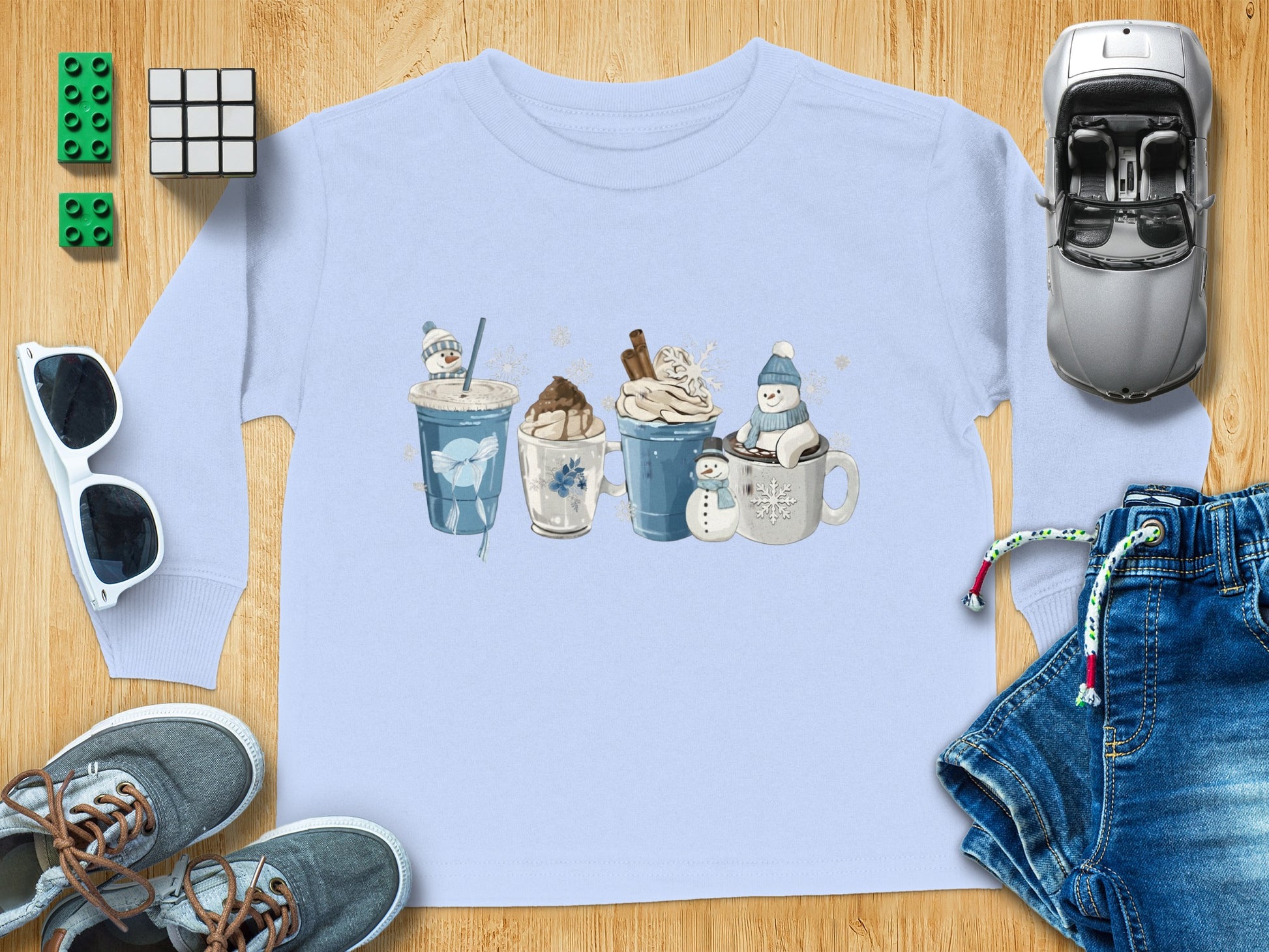 Cozy Winter Themed Youth Long Sleeve Shirt