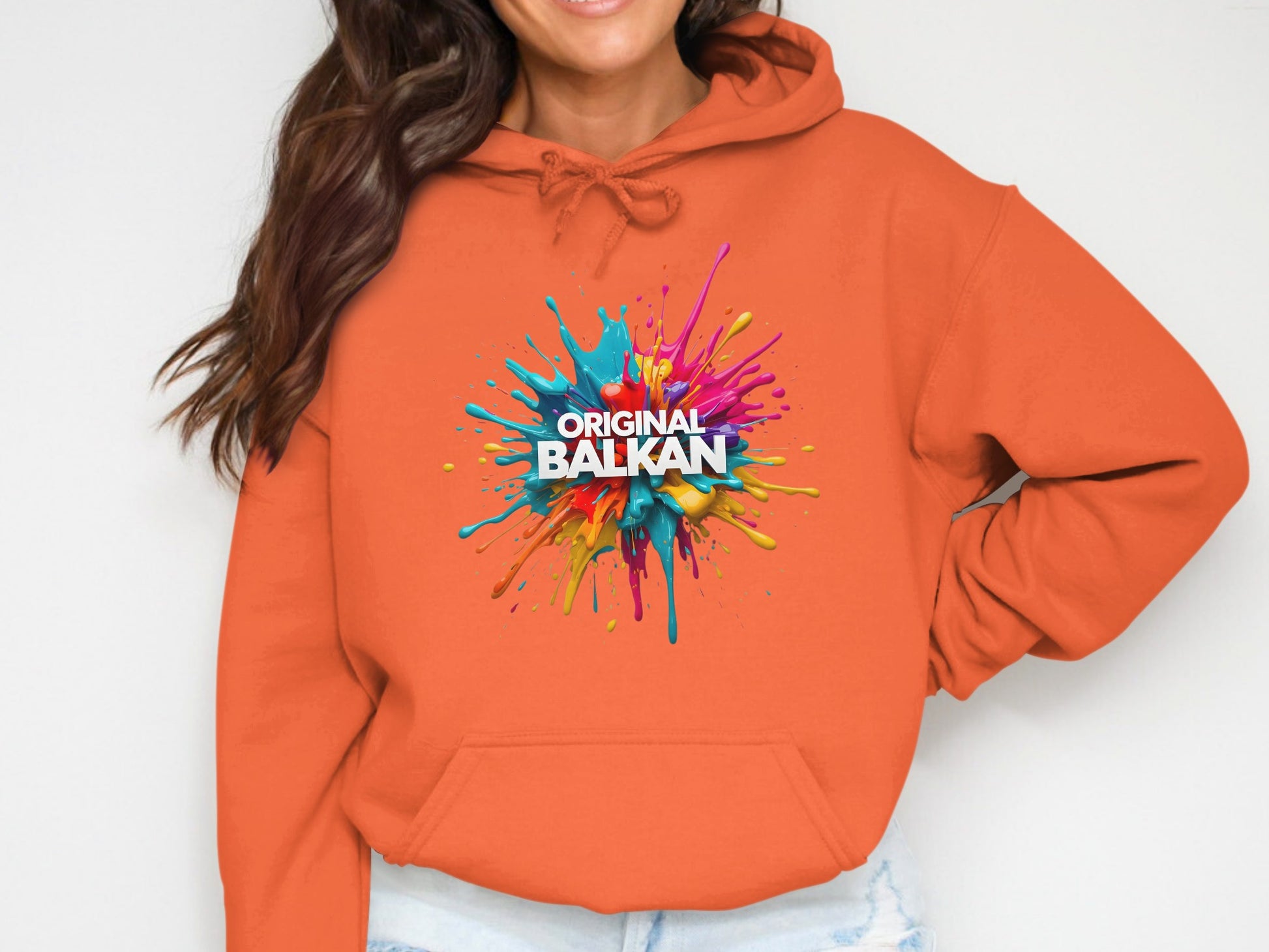 Original Balkan Splash Design Orange Hoodie product type