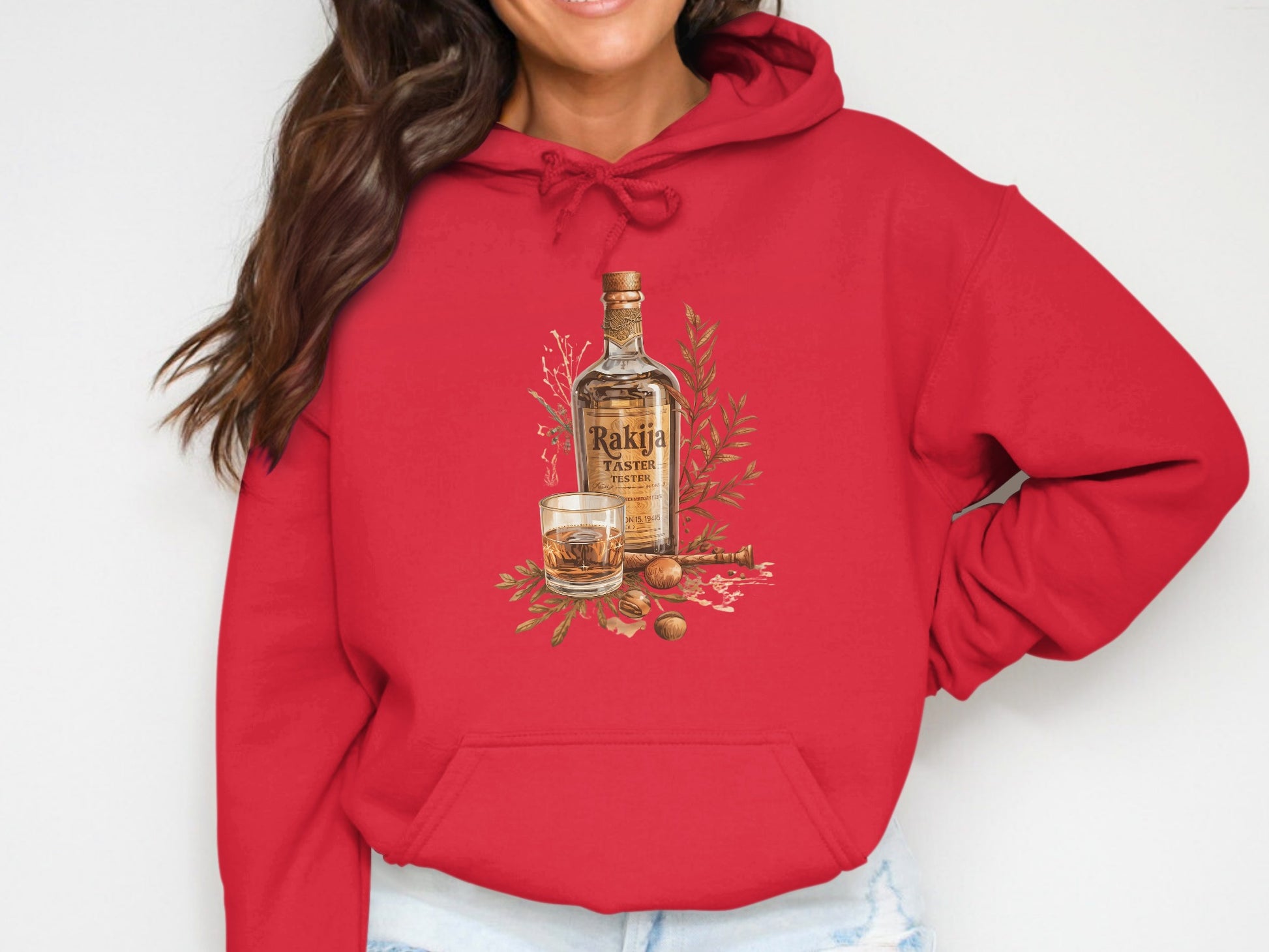 Rakija Whiskey Graphic Red Hoodie Sweatshirt product type