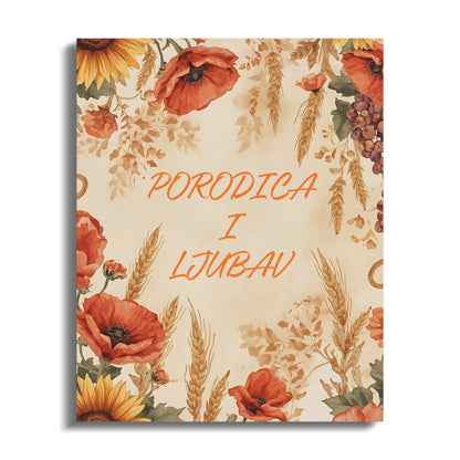 Porodica I Ljubav Floral Decorative Canvas product