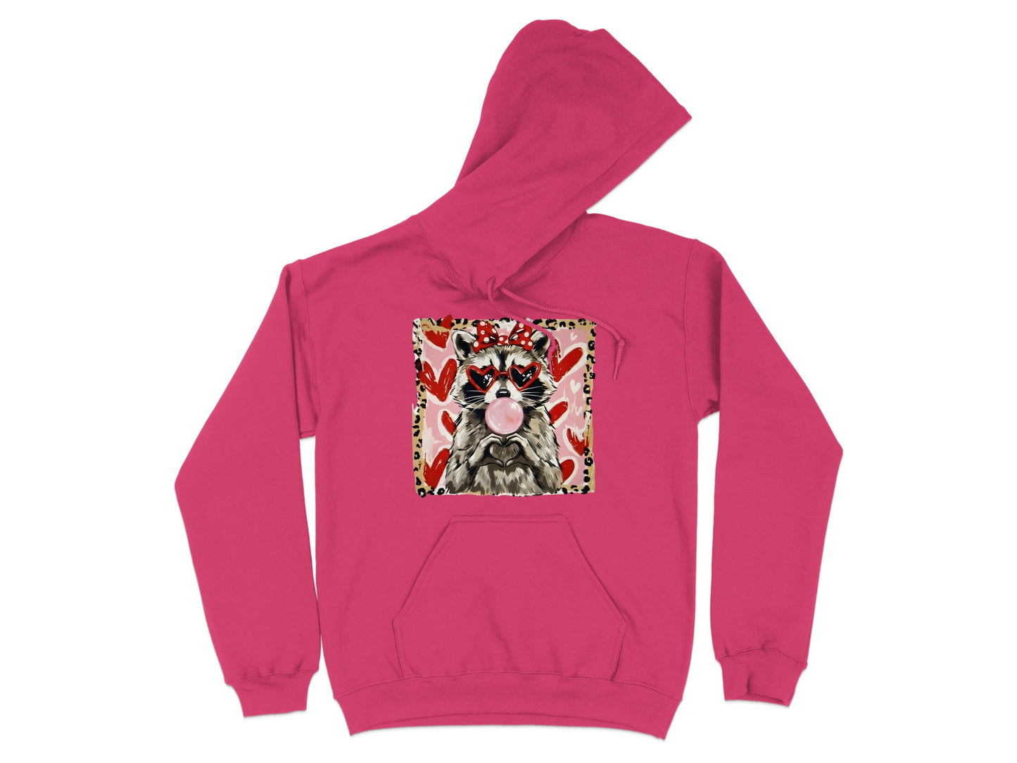 Cute Animal Print Pink Hoodie Perfect Gift for Lovers