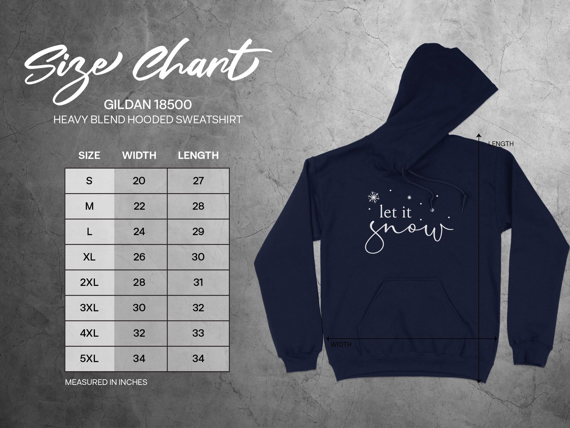 Let It Snow Graphic Hooded Sweatshirt for Winter Style