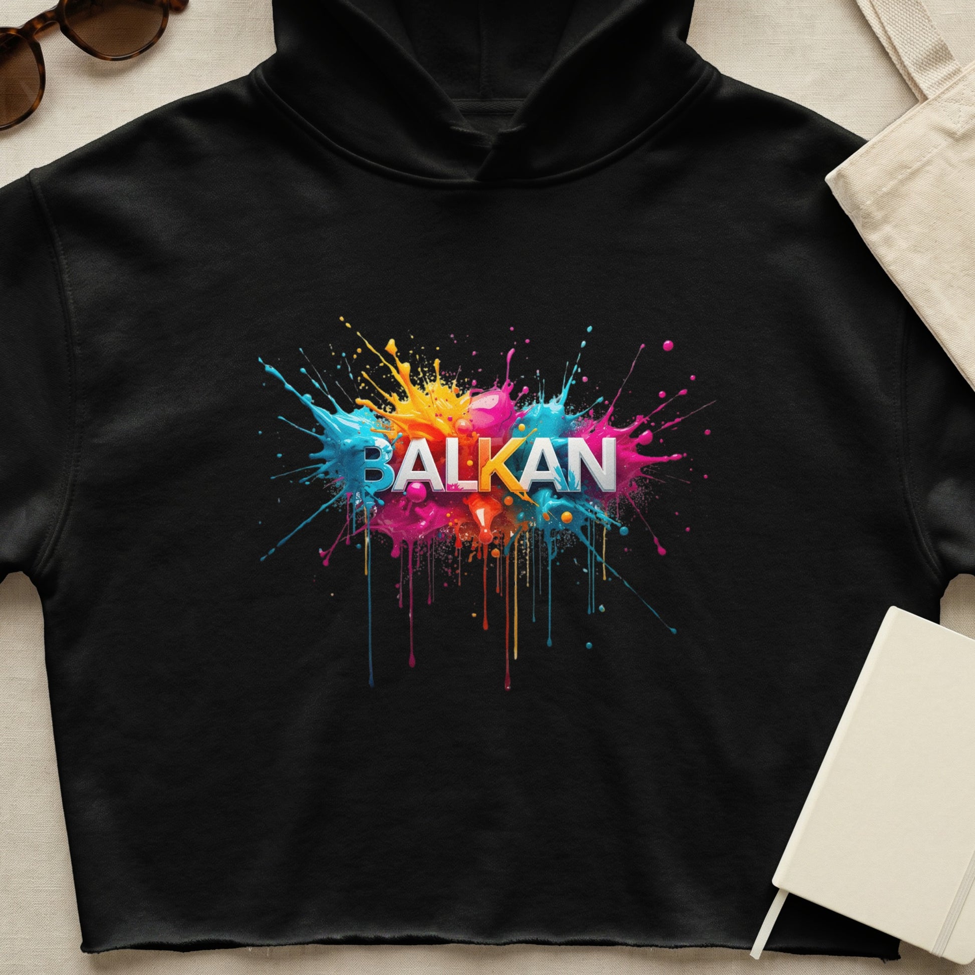 Balkan Splash Paint Vibrant Color Hoodie product type
