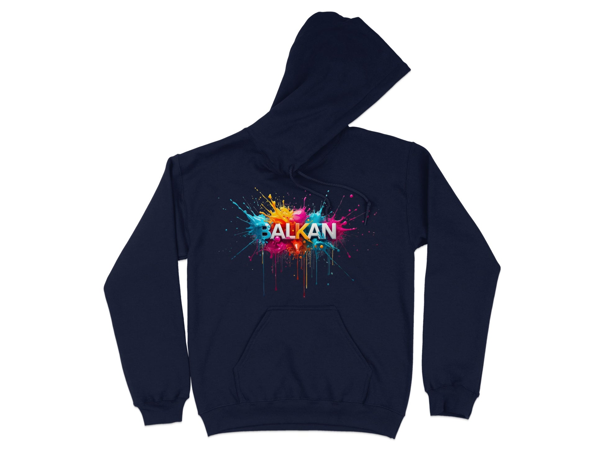 Balkan Colorful Paint Splatter Design Hoodie product type